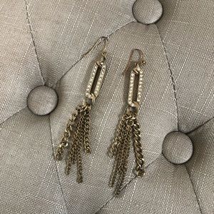 💝 2/$15 free shipping Chain earrings faux crystal